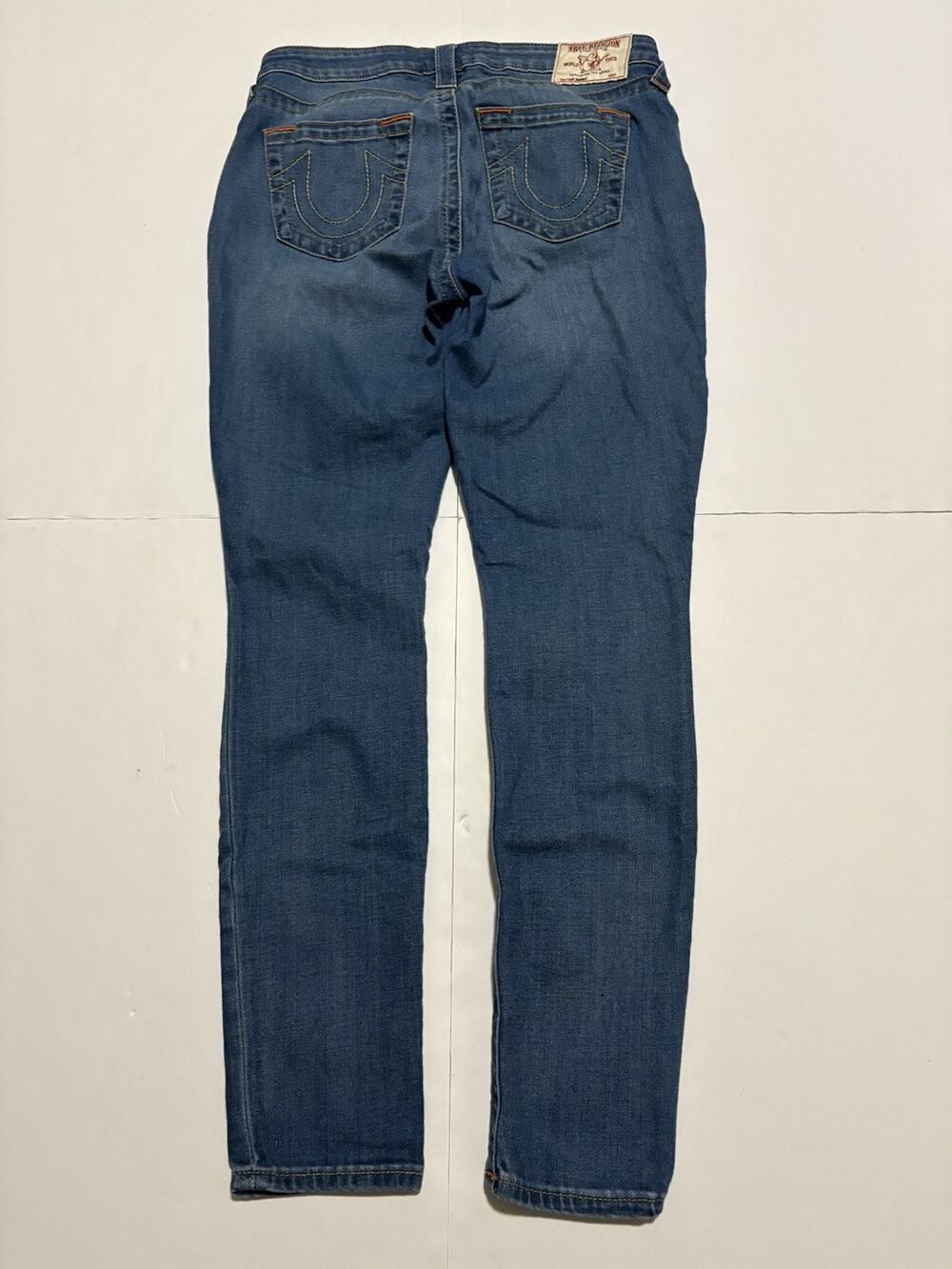 True Religion Womens Skinny Jeans Size 30 Blue Stretch Horseshoe Y2K